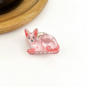Mini Cat Hair Claw Clip, Animal-shaped Hair Clips - Abigail Fox Designs Nantucket