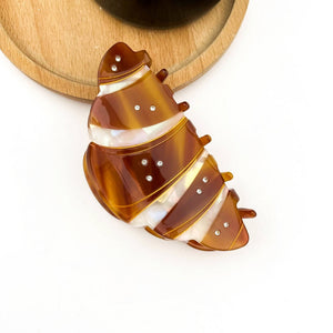 New Croissant Hair Claw Clip, Bread-shaped Hair Clip - Abigail Fox Designs Nantucket