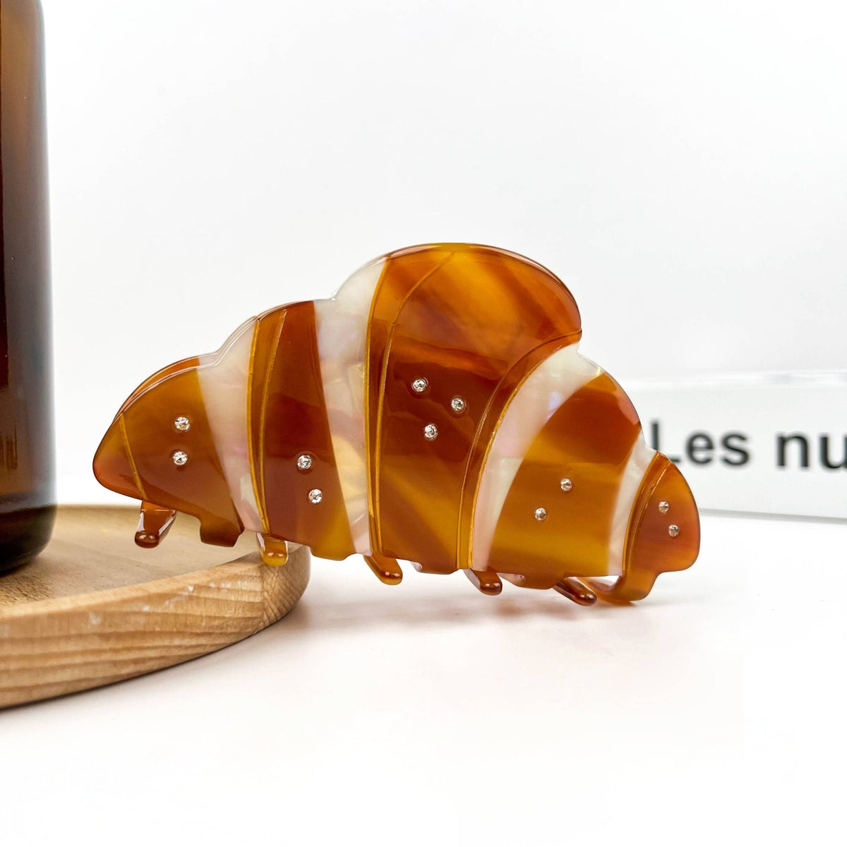 New Croissant Hair Claw Clip, Bread-shaped Hair Clip - Abigail Fox Designs Nantucket