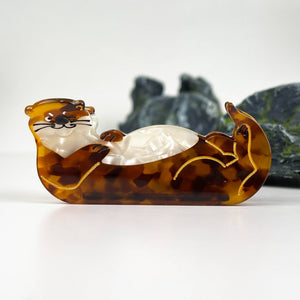 Otter Hair Claw,Ocean Series Hair Clip - Abigail Fox Designs Nantucket
