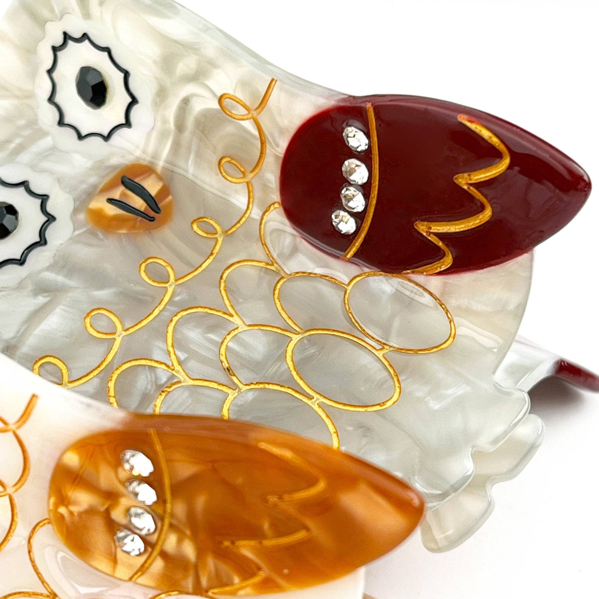 Owl Claw Clip, Large & Mini Hair Clip - Abigail Fox Designs Nantucket