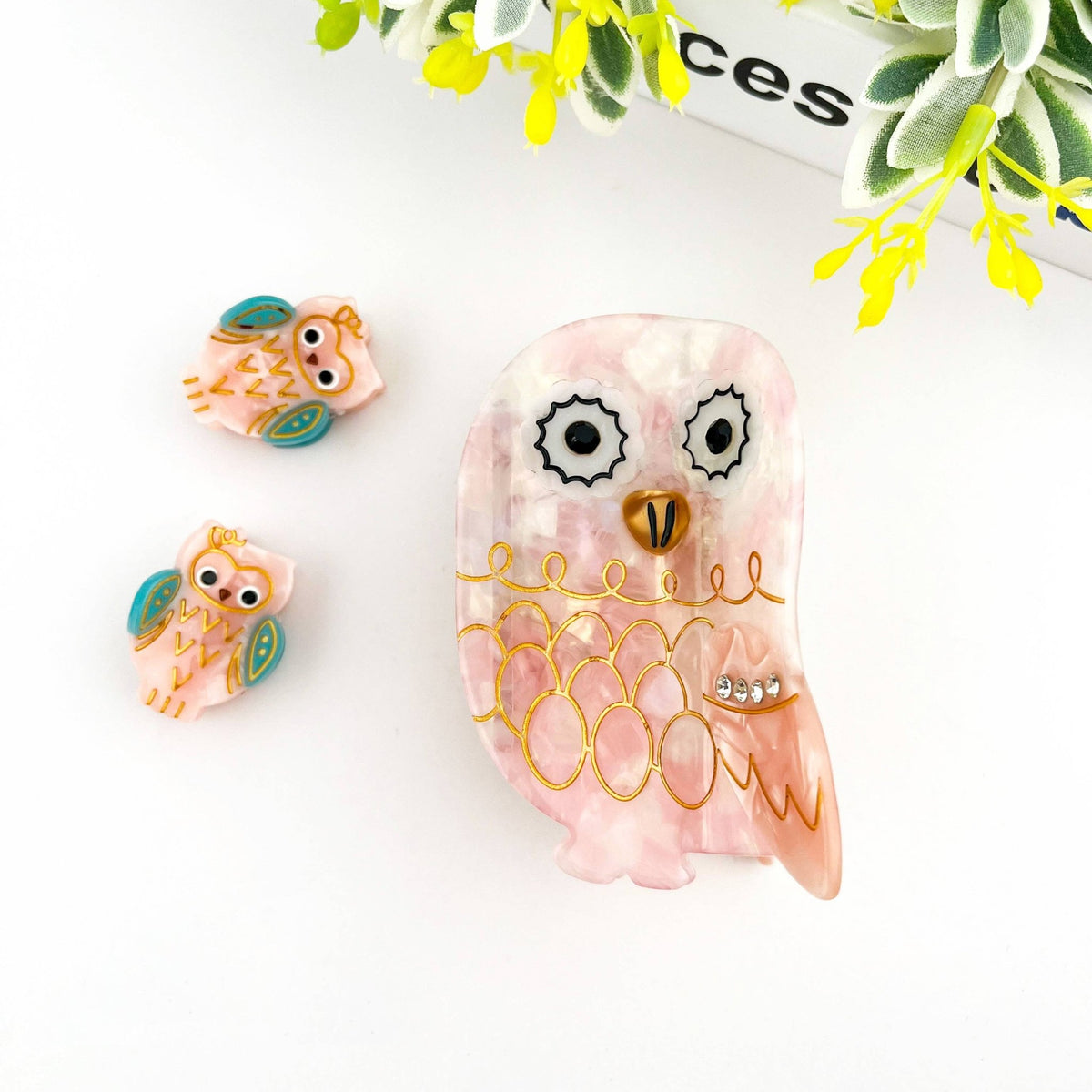 Owl Claw Clip, Large & Mini Hair Clip - Abigail Fox Designs Nantucket