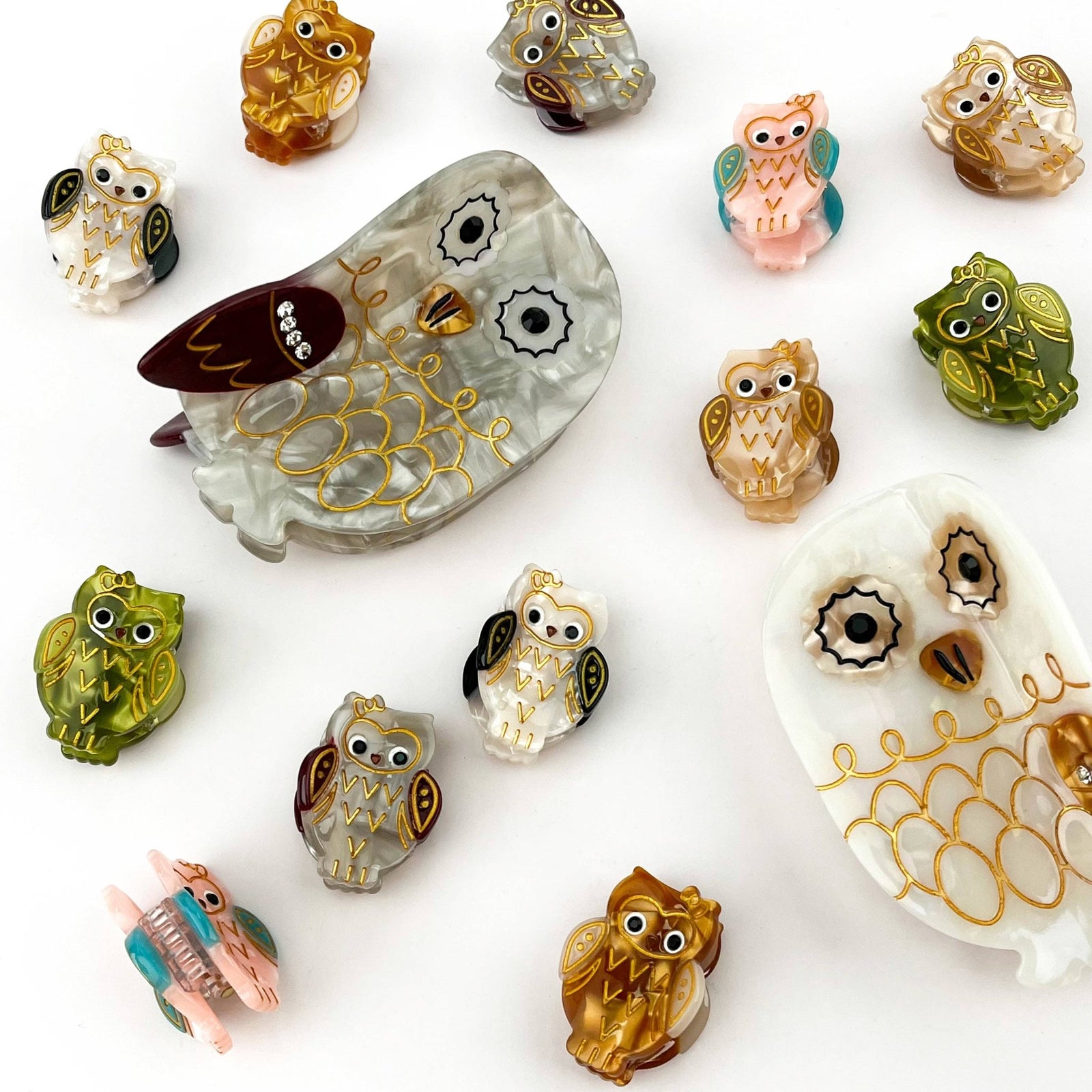 Owl Claw Clip, Large & Mini Hair Clip - Abigail Fox Designs Nantucket