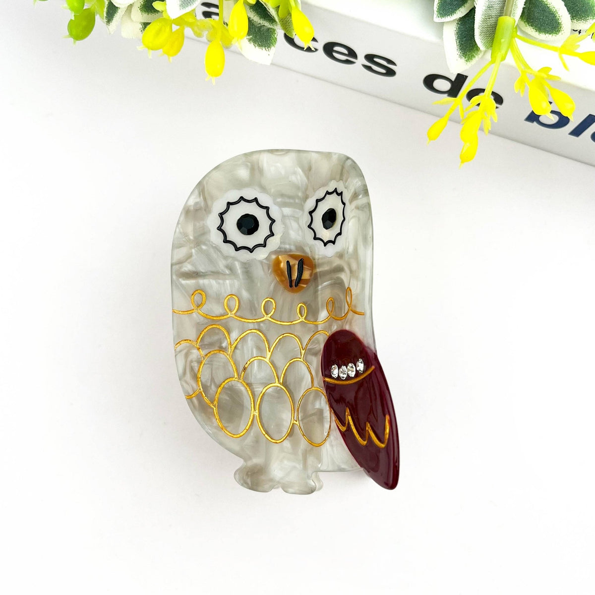 Owl Claw Clip, Large & Mini Hair Clip - Abigail Fox Designs Nantucket