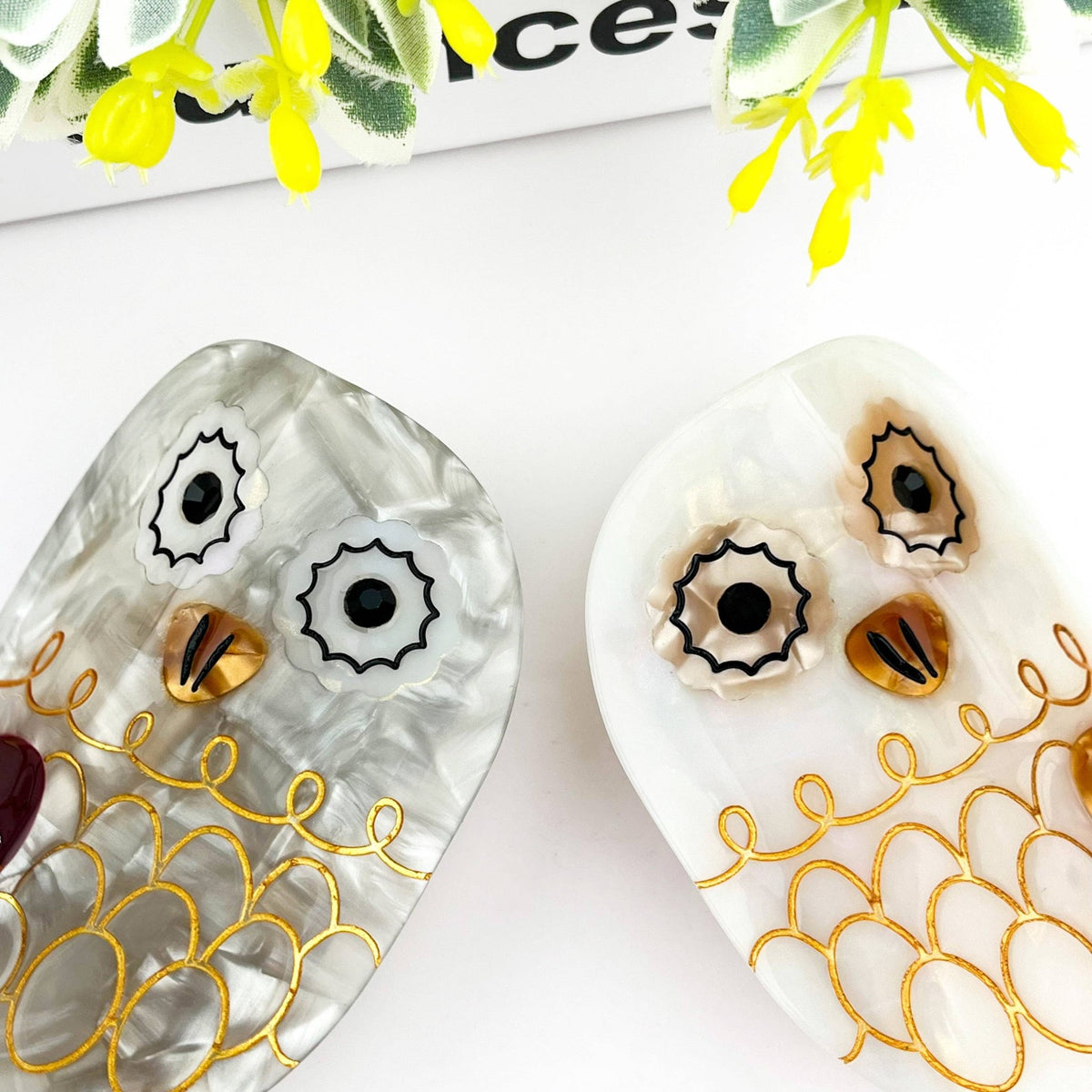 Owl Claw Clip, Large & Mini Hair Clip - Abigail Fox Designs Nantucket