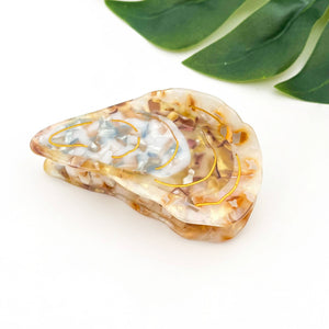 Oyster Shape Hair Claw Clip, Ocean Animal Hair Accessories - Abigail Fox Designs Nantucket