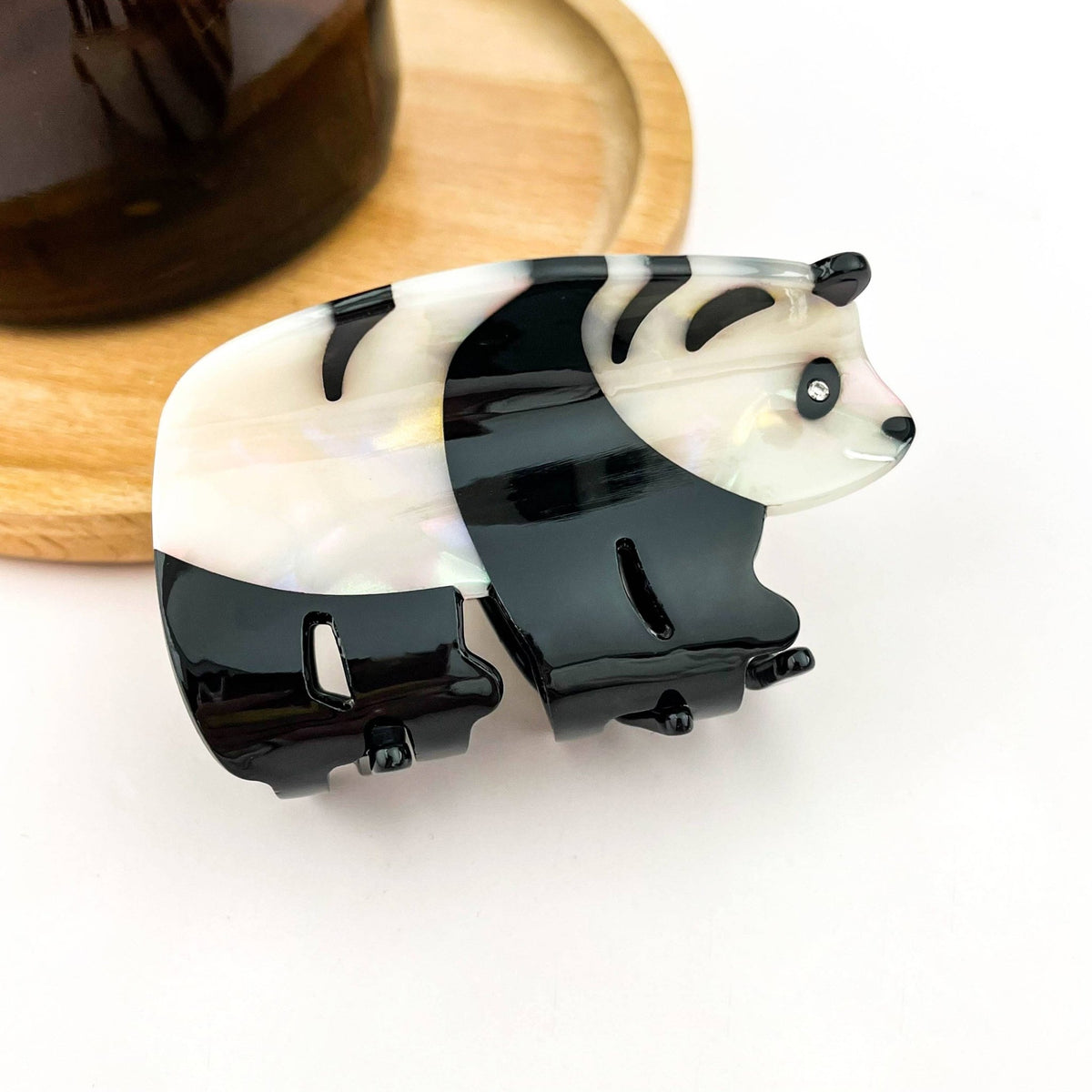 Panda Bear Hair Claw Clip - Abigail Fox Designs Nantucket