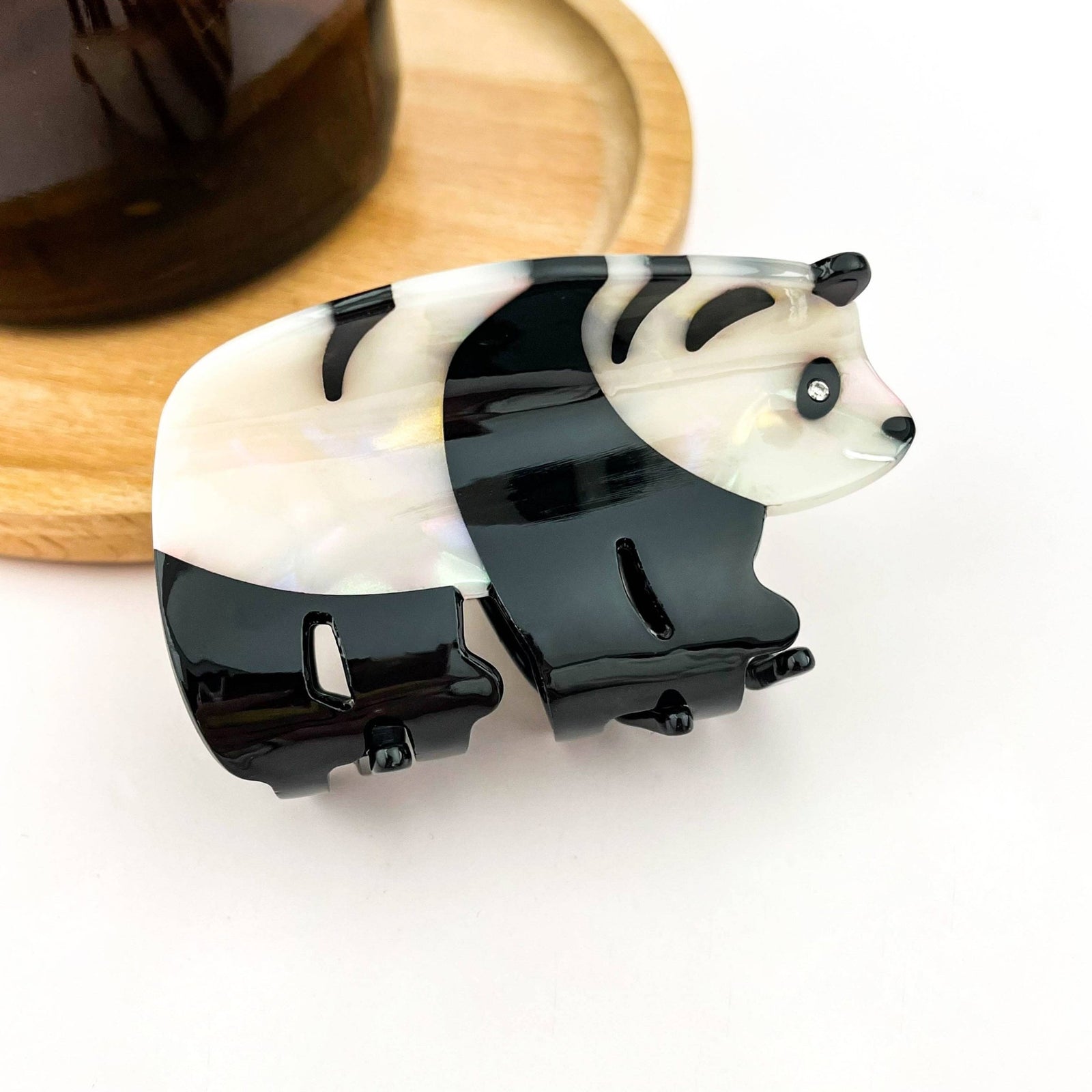 Panda Bear Hair Claw Clip - Abigail Fox Designs Nantucket