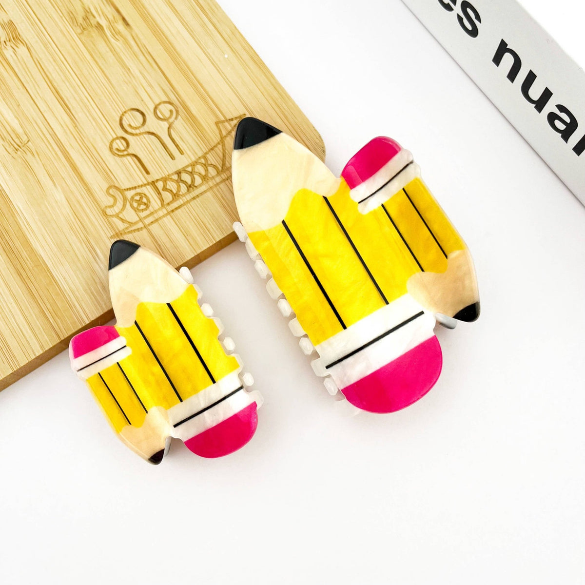 Pencil Claw Clip, Stationery Hair Clip - Abigail Fox Designs Nantucket