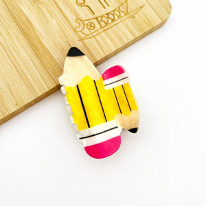 Pencil Claw Clip, Stationery Hair Clip - Abigail Fox Designs Nantucket