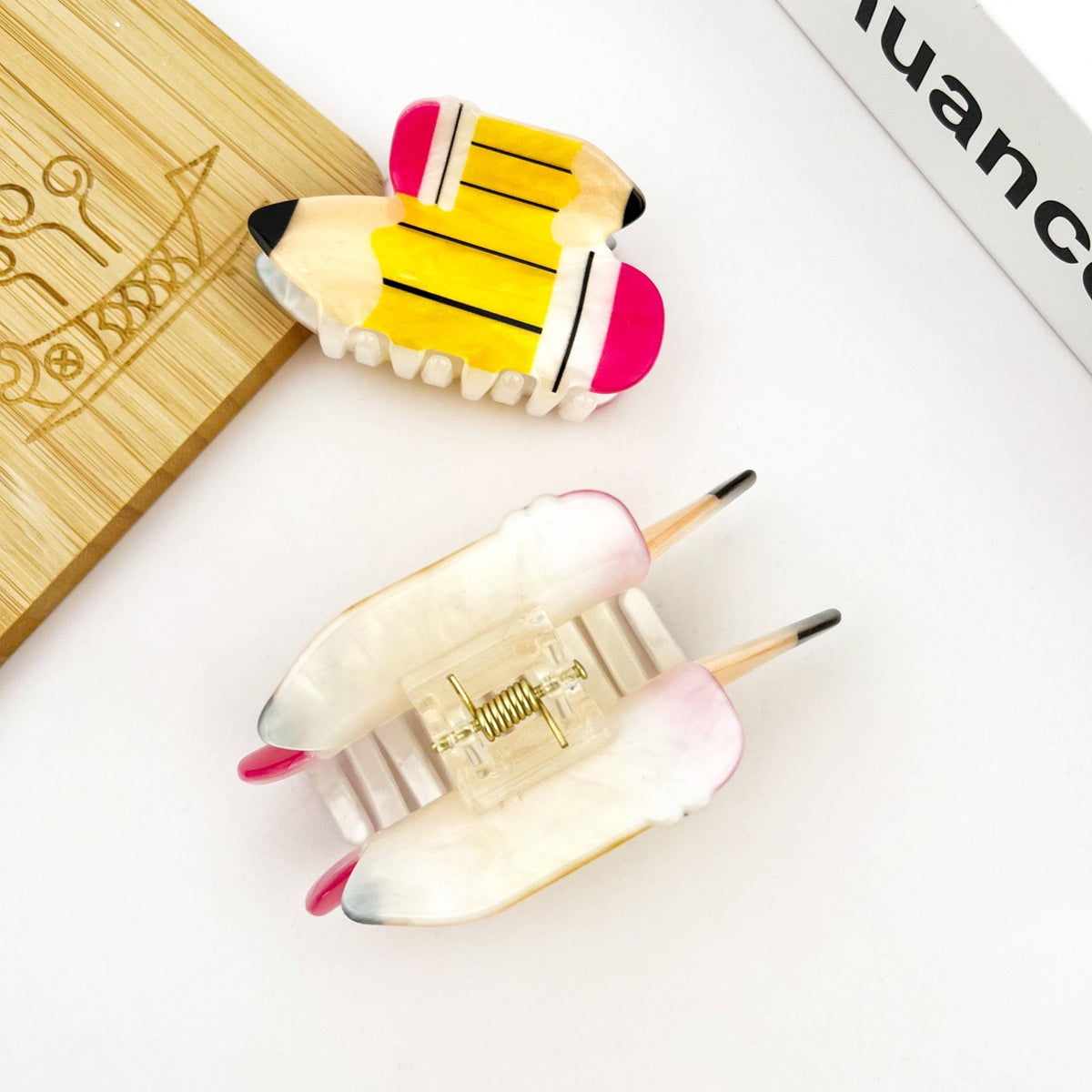 Pencil Claw Clip, Stationery Hair Clip - Abigail Fox Designs Nantucket