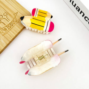 Pencil Claw Clip, Stationery Hair Clip - Abigail Fox Designs Nantucket