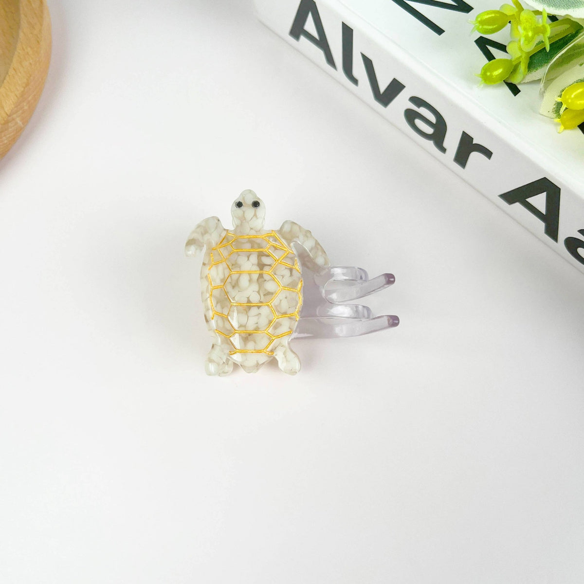 Pink Turtle Claw Clip,Animal Hair Clip - Abigail Fox Designs Nantucket