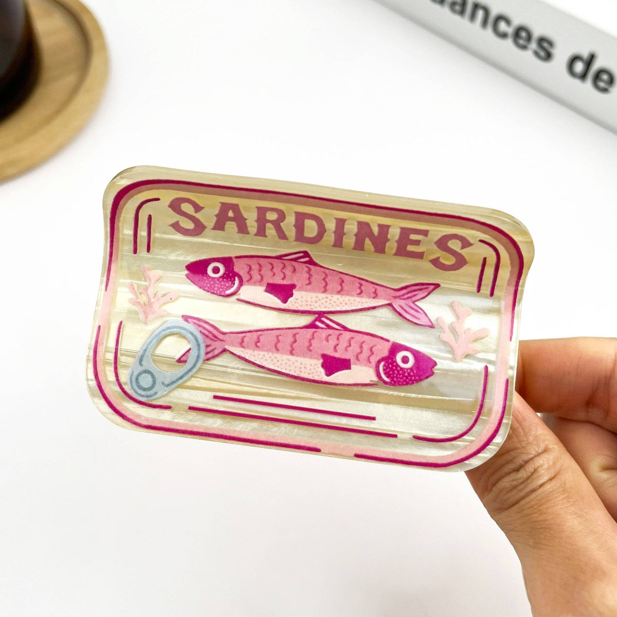 Sardine Can Hair Claw Clip, Creative Fish Tin Hair Clip - Abigail Fox Designs Nantucket