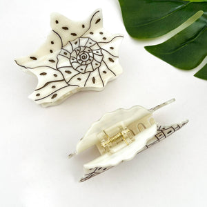 Seashell and Conch Hair Claw Clip, Acetate Hair Clip - Abigail Fox Designs Nantucket
