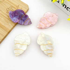 Seashell Claw Clip, Elegant Coastal-Inspired Hair Accessory - Abigail Fox Designs Nantucket