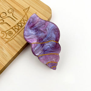 Seashell Claw Clip, Elegant Coastal-Inspired Hair Accessory - Abigail Fox Designs Nantucket