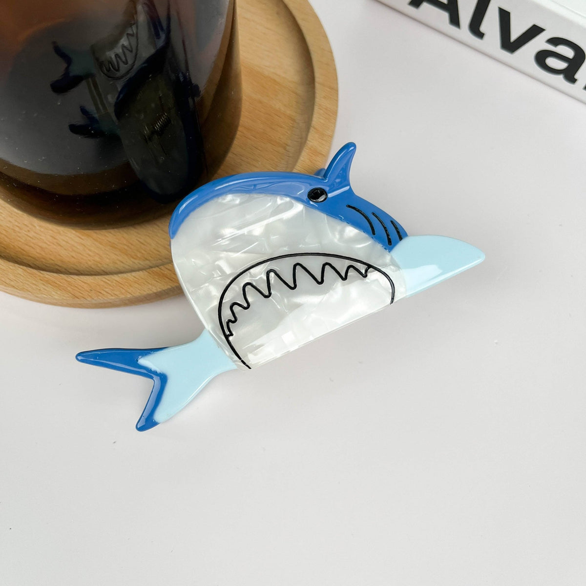 Shark Acetate Hair Clip,Animal Claw Clips - Abigail Fox Designs Nantucket