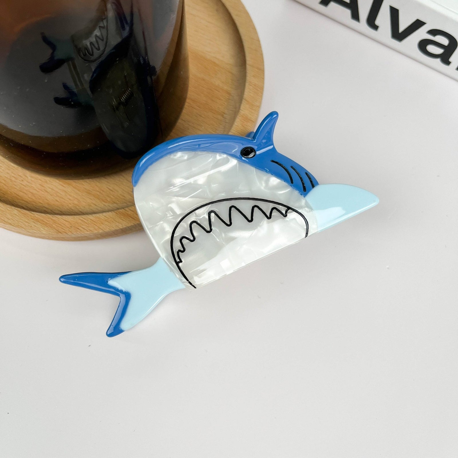 Shark Acetate Hair Clip,Animal Claw Clips - Abigail Fox Designs Nantucket
