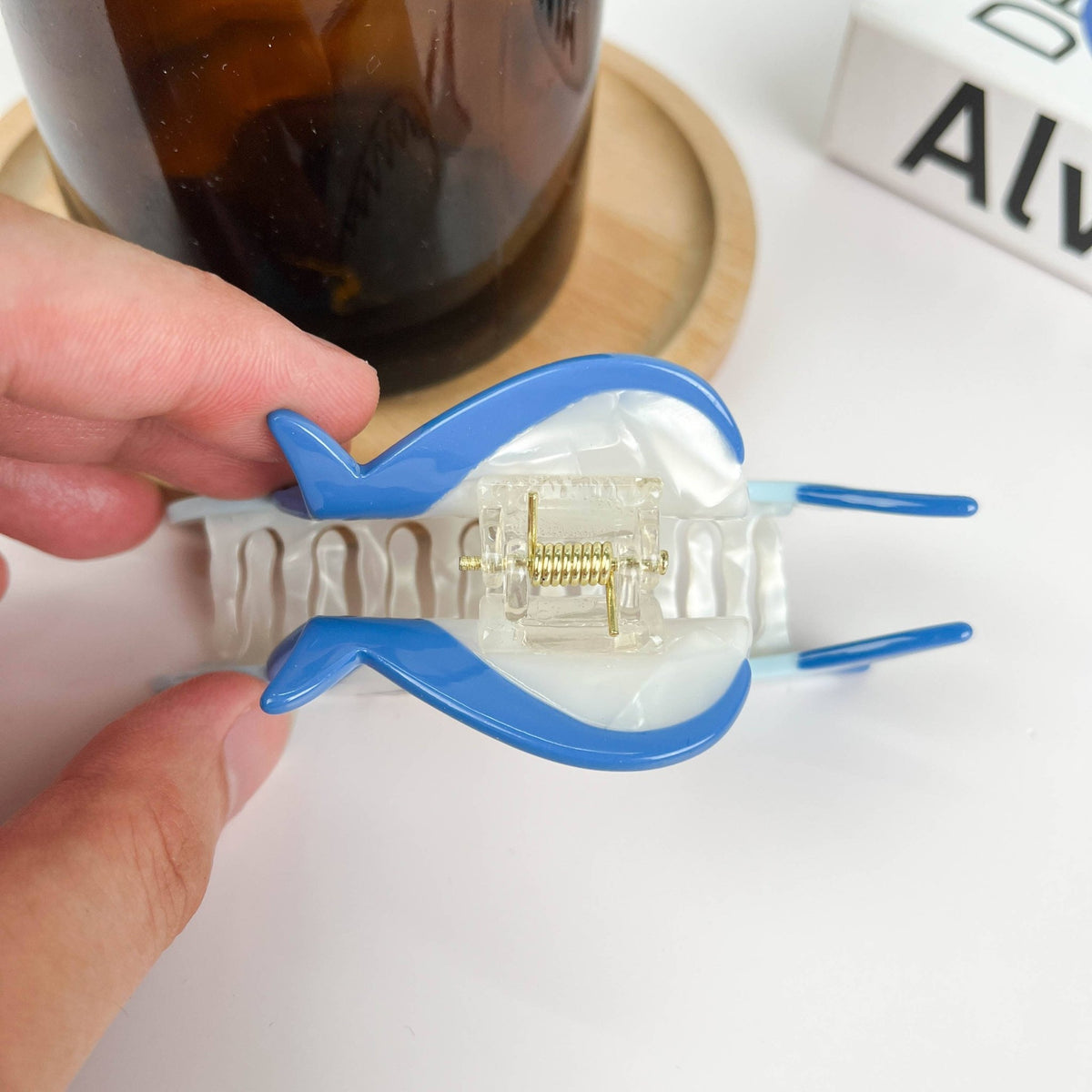 Shark Acetate Hair Clip,Animal Claw Clips - Abigail Fox Designs Nantucket