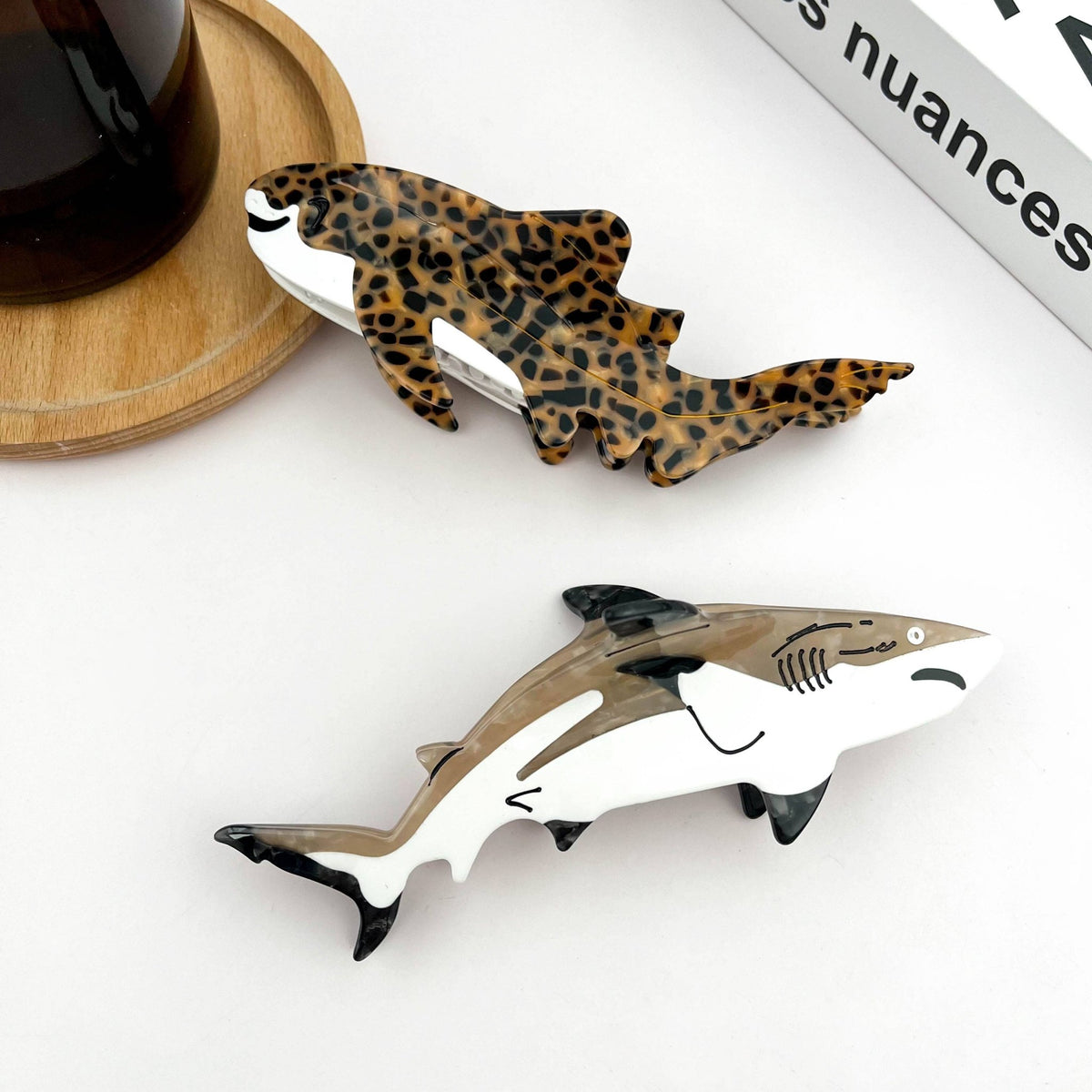 Shark Claw Clip, Splendid Marine Animal Hair Accessory - Abigail Fox Designs Nantucket