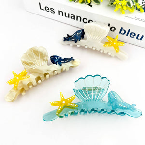 Shell Starfish Claw Clip, Marine Animal Series Hair Clip - Abigail Fox Designs Nantucket