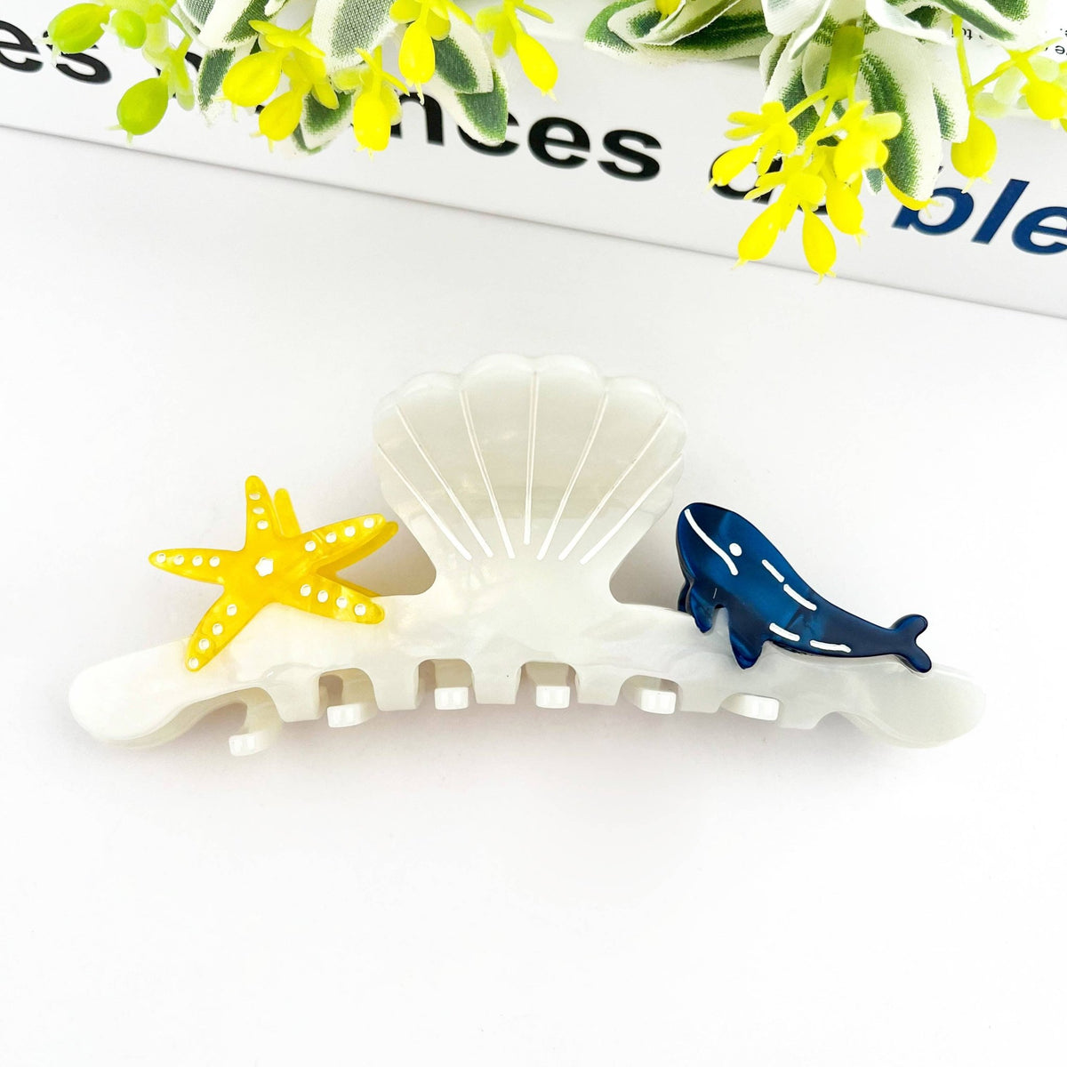 Shell Starfish Claw Clip, Marine Animal Series Hair Clip - Abigail Fox Designs Nantucket