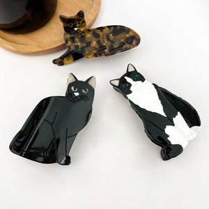 Sitting Cat Hair Claw Clip Collection, Animal Hair Clip - Abigail Fox Designs Nantucket