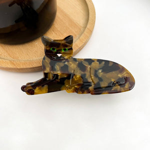 Sitting Cat Hair Claw Clip Collection, Animal Hair Clip - Abigail Fox Designs Nantucket