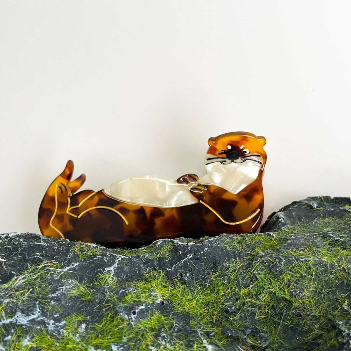 Sleeping Otter Claw Clip, Animal Hair Clip - Abigail Fox Designs Nantucket