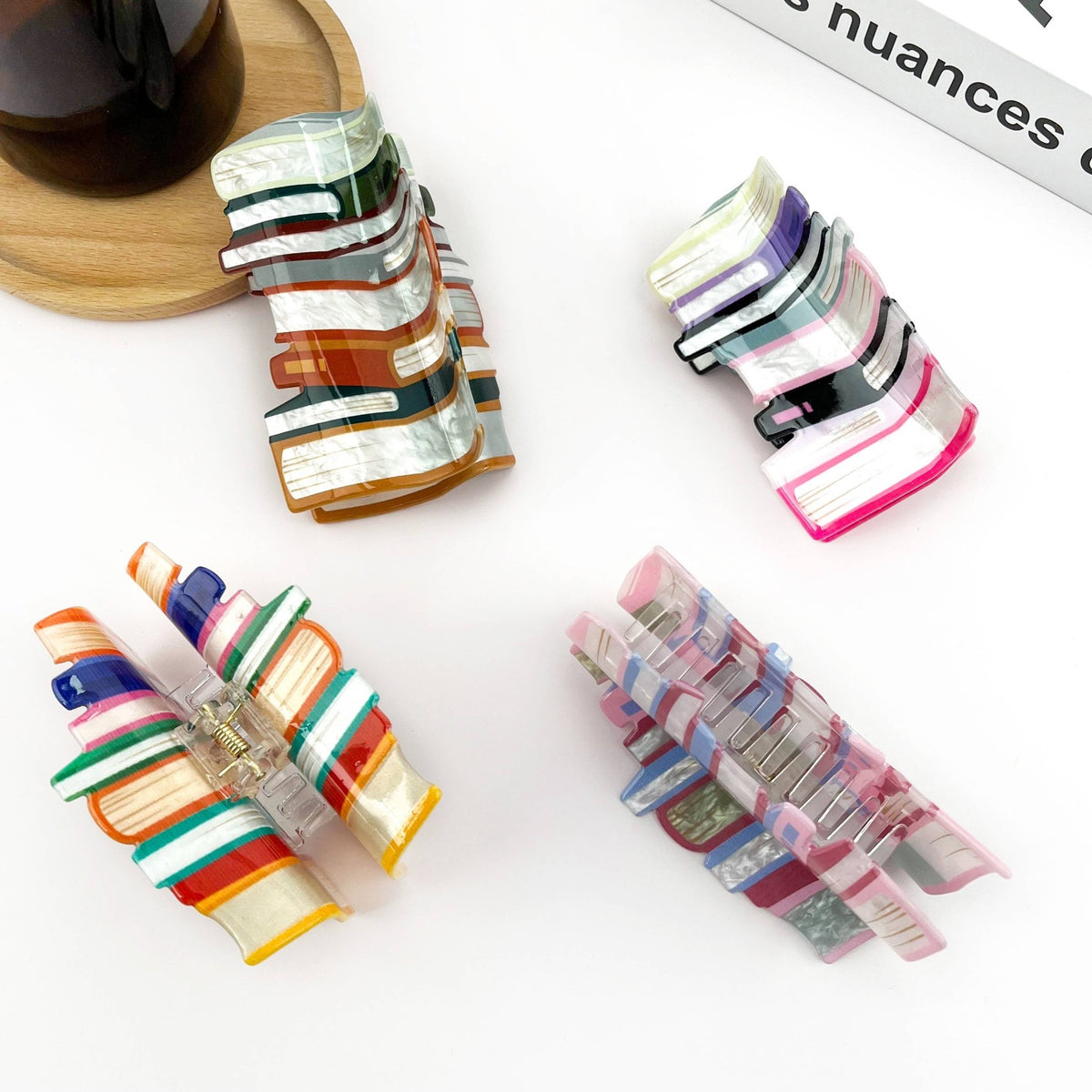 Stack of Books Hair Clip - Abigail Fox Designs Nantucket