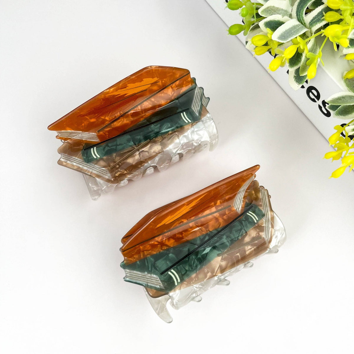 Stacked Book Hair Claw Clip, Funny Hair Clip - Abigail Fox Designs Nantucket