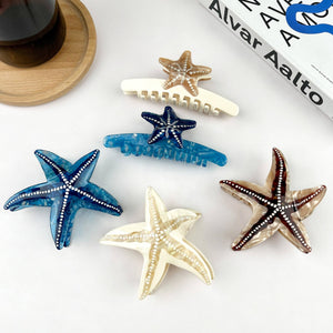 Starfish Hair Clip, Acetate Claw Clip - Abigail Fox Designs Nantucket