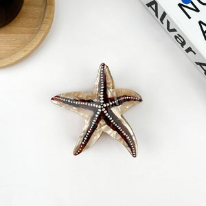 Starfish Hair Clip, Acetate Claw Clip - Abigail Fox Designs Nantucket