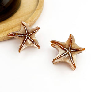Starfish Hair Clip, Acetate Claw Clip - Abigail Fox Designs Nantucket
