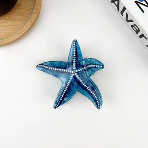 Starfish Hair Clip, Acetate Claw Clip - Abigail Fox Designs Nantucket