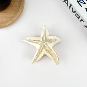 Starfish Hair Clip, Acetate Claw Clip - Abigail Fox Designs Nantucket