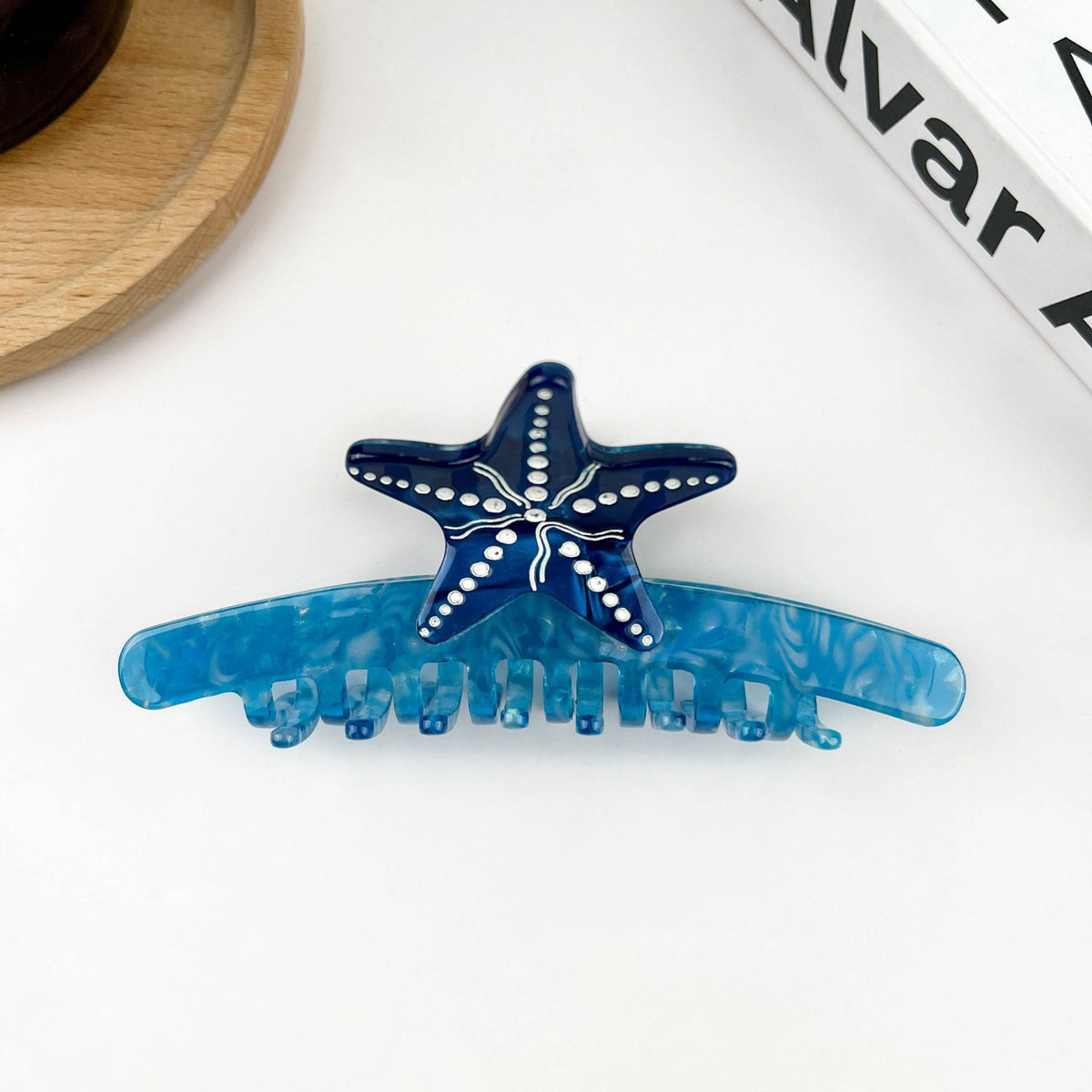 Starfish Hair Clip, Acetate Claw Clip - Abigail Fox Designs Nantucket