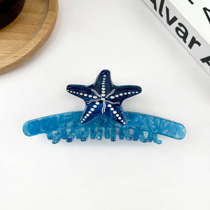 Starfish Hair Clip, Acetate Claw Clip - Abigail Fox Designs Nantucket
