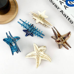 Starfish Hair Clip, Acetate Claw Clip - Abigail Fox Designs Nantucket