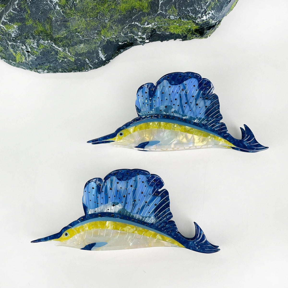 Swordfish Hair Clip,Marine Animal Claw Clip - Abigail Fox Designs Nantucket