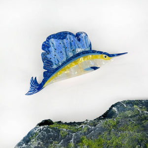 Swordfish Hair Clip,Marine Animal Claw Clip - Abigail Fox Designs Nantucket