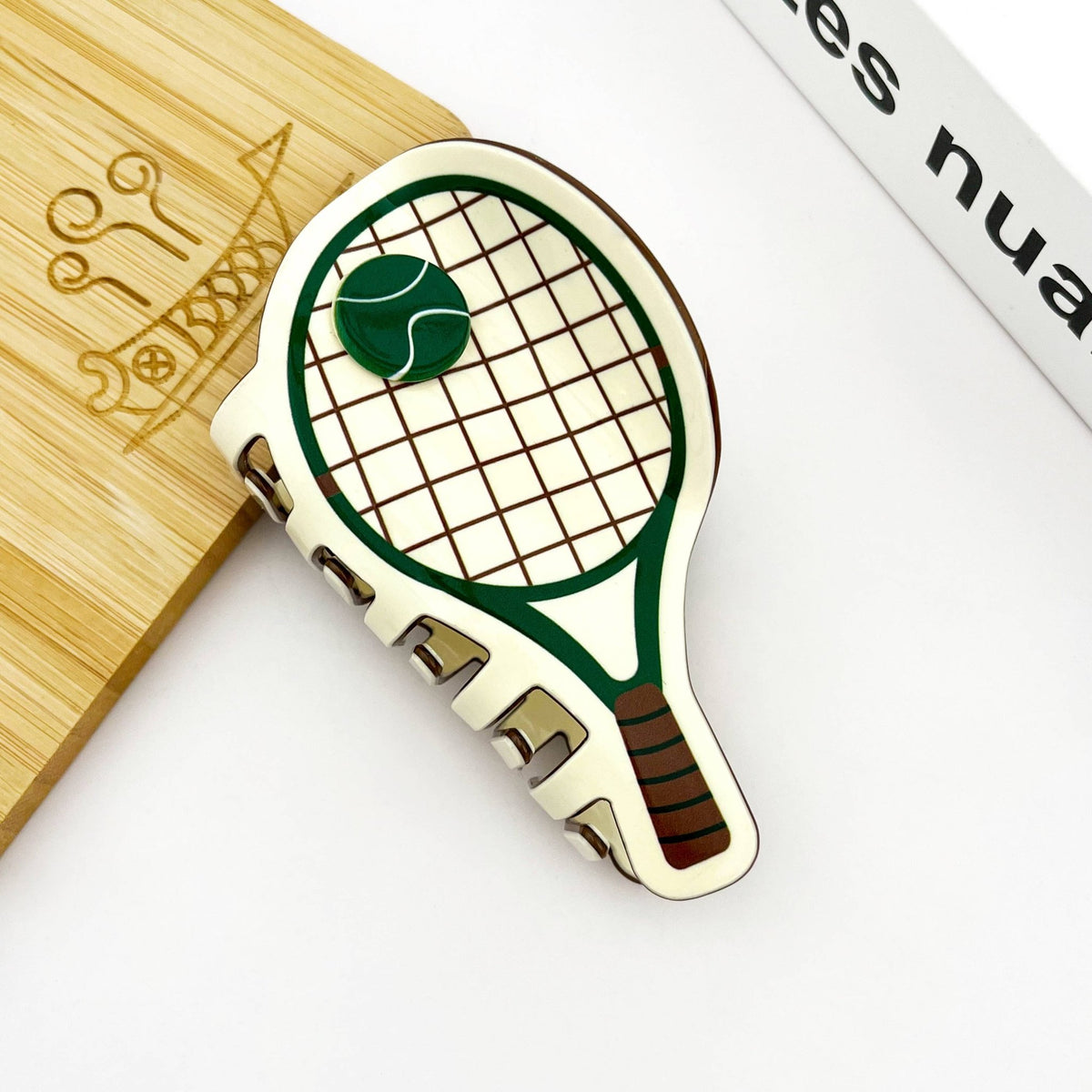 Tennis Racket Claw Clip, Sports Series Hair Clip - Abigail Fox Designs Nantucket