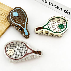 Tennis Racket Claw Clip, Sports Series Hair Clip - Abigail Fox Designs Nantucket