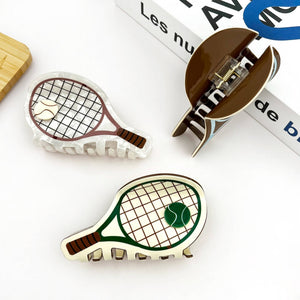 Tennis Racket Claw Clip, Sports Series Hair Clip - Abigail Fox Designs Nantucket