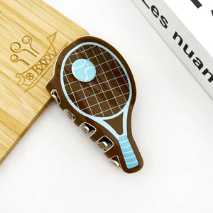 Tennis Racket Claw Clip, Sports Series Hair Clip - Abigail Fox Designs Nantucket
