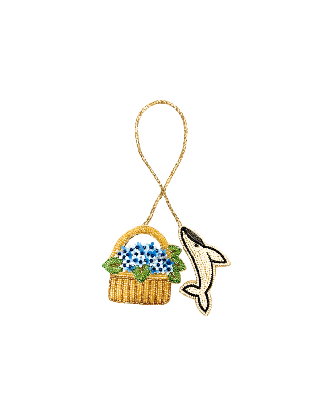 The Hydrangea Basket Bag Charm - Abigail Fox Designs Nantucket