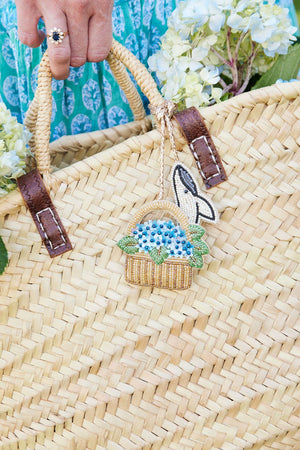 The Hydrangea Basket Bag Charm - Abigail Fox Designs Nantucket