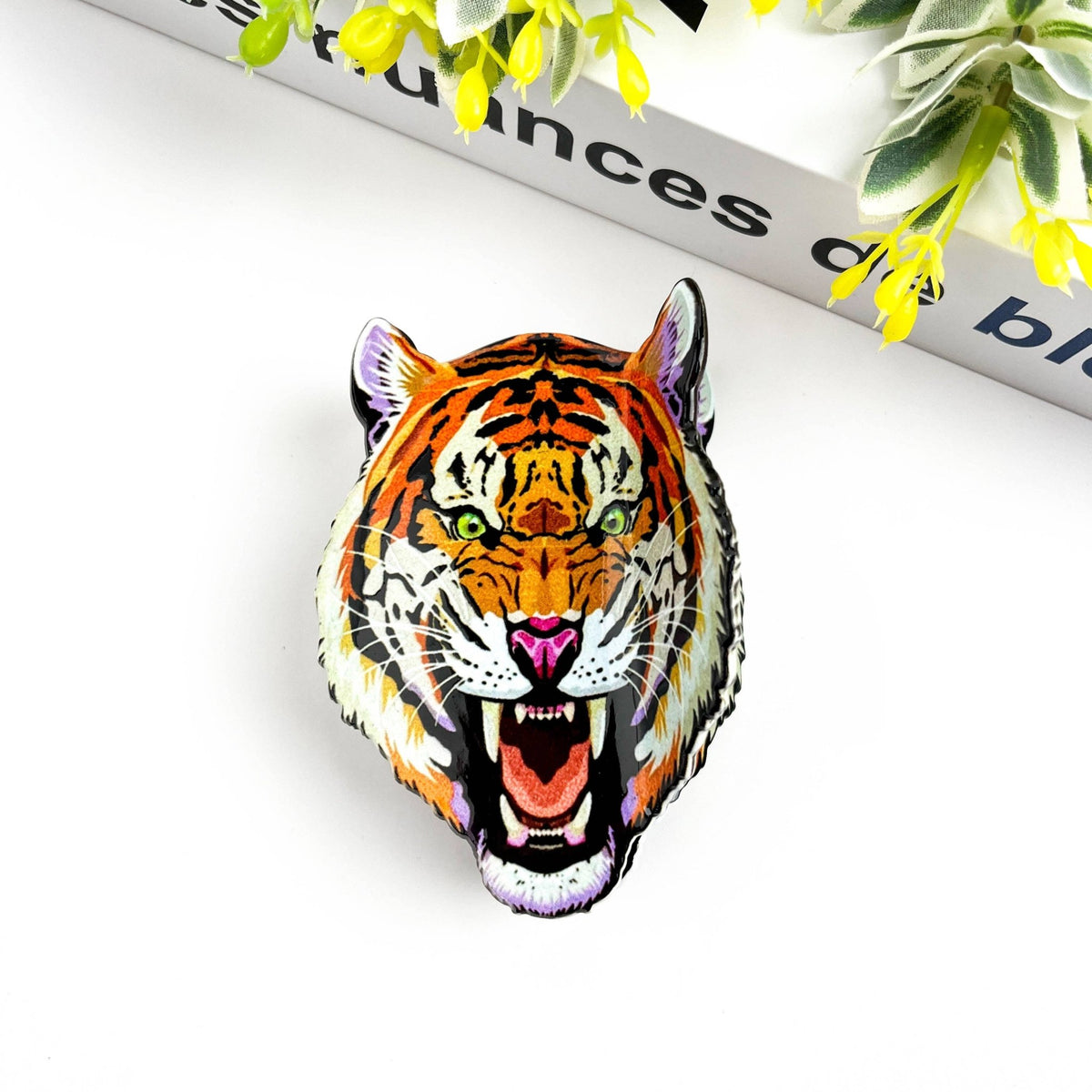 Tiger Head Hair Claw Clip, Cheetah Head Hair Clip - Abigail Fox Designs Nantucket