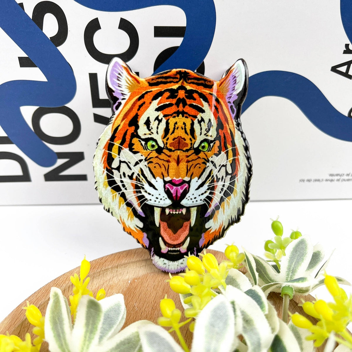 Tiger Head Hair Claw Clip, Cheetah Head Hair Clip - Abigail Fox Designs Nantucket